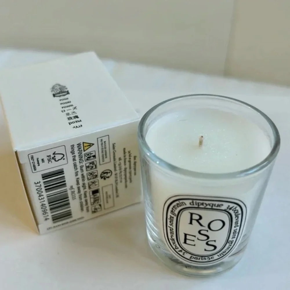 Diptyque Paris Eau Roses Scented Bougie Parfumee Candle 35g